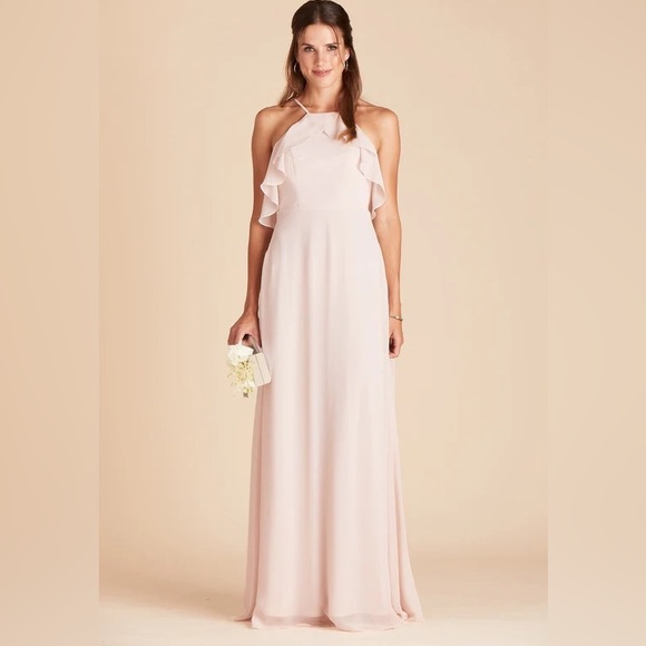 Birdy Grey Dresses & Skirts - NWT BIRDY GREY Dress JULES DRESS CHIFFON PALE BLUSH Large BridesmaidDress Formal